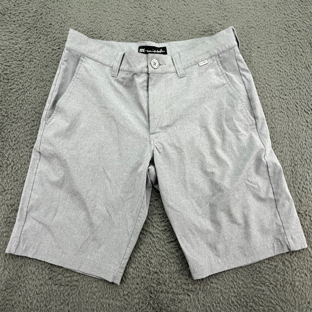 TravisMathew Mens Golf Shorts Heather Grey Tech‎ Stretch Performance Size 30